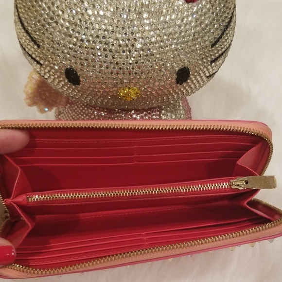 Louboutin Pink Studded Wallet - Picture 3 of 8